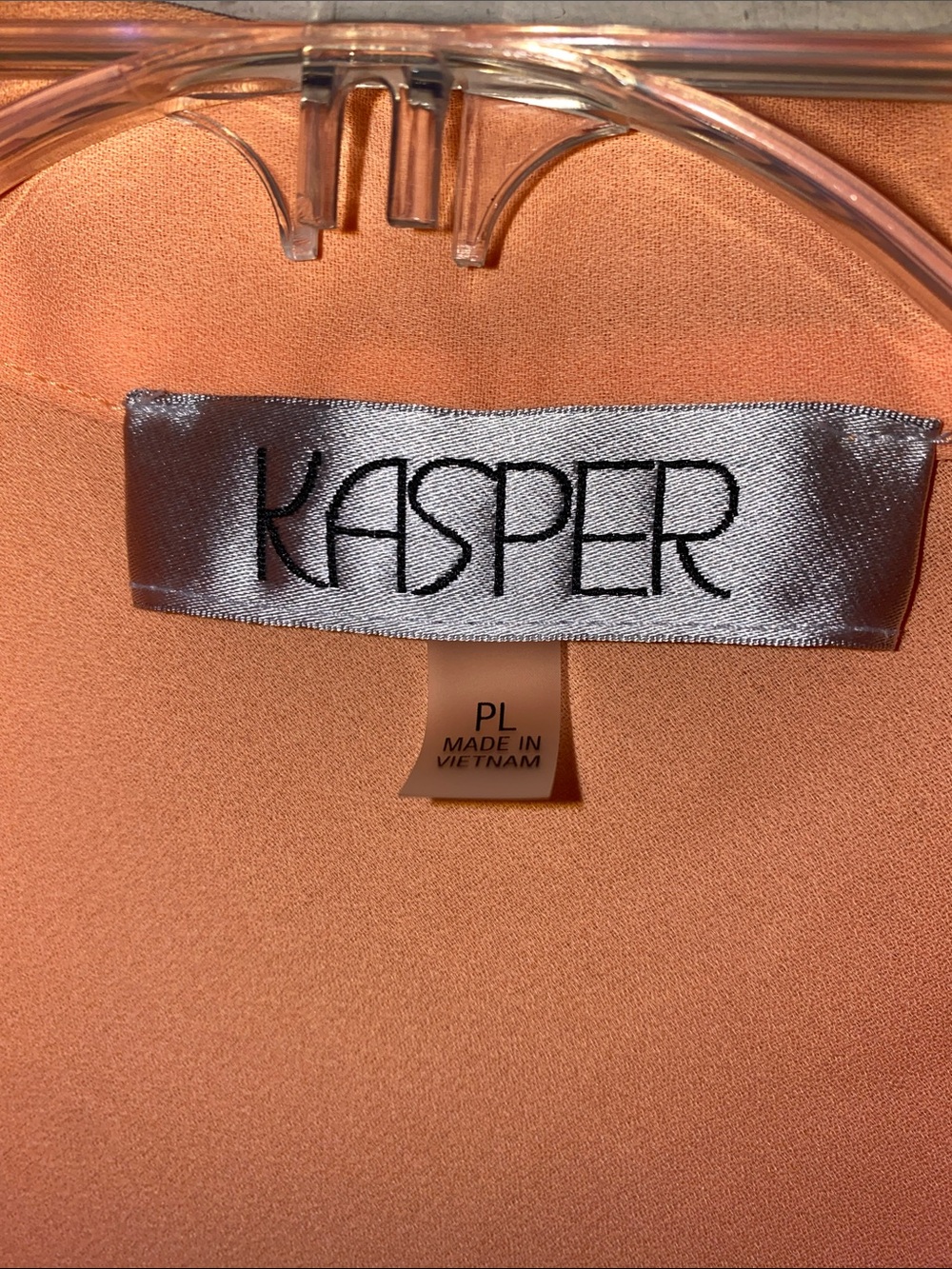 Kasper Sleeveless Tie-Neck Blouse - Coral Peach - Picture 2 of 5